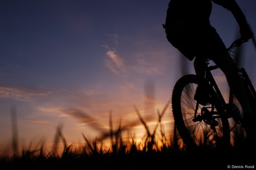 Mountain Biker at Sunset