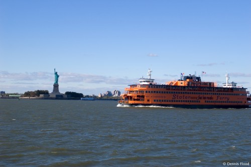 Statue of Liberty and Staten Island Ferry