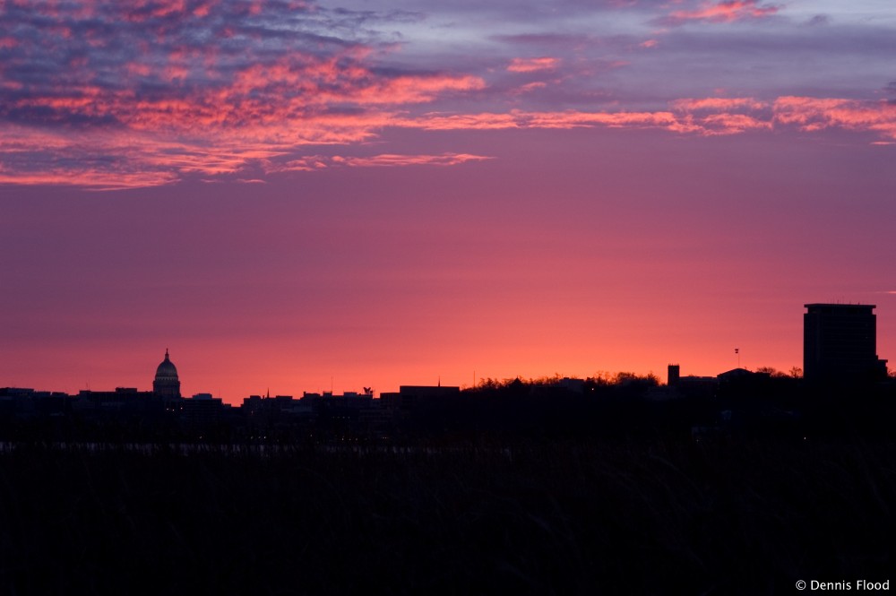 Madison Skyline at Sunset