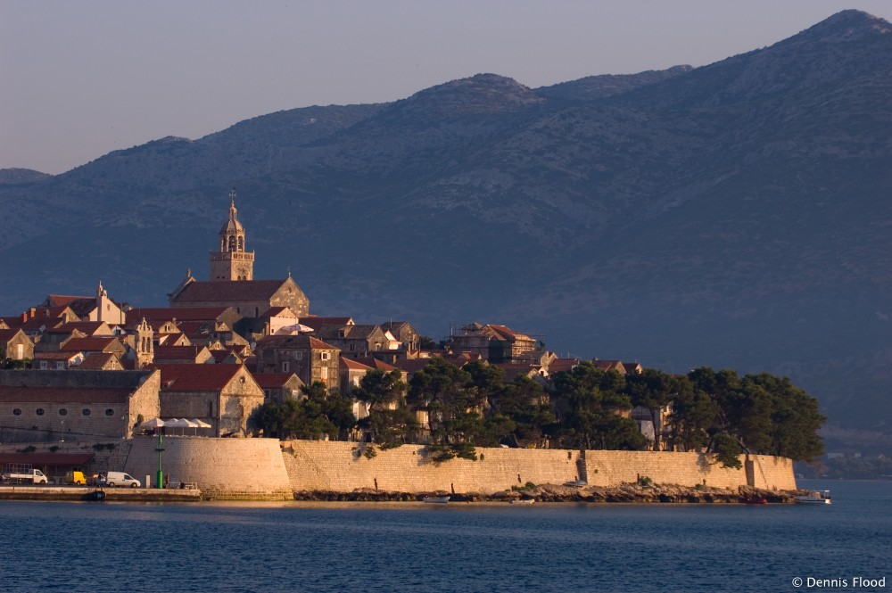 Seaside Town at Sunrise