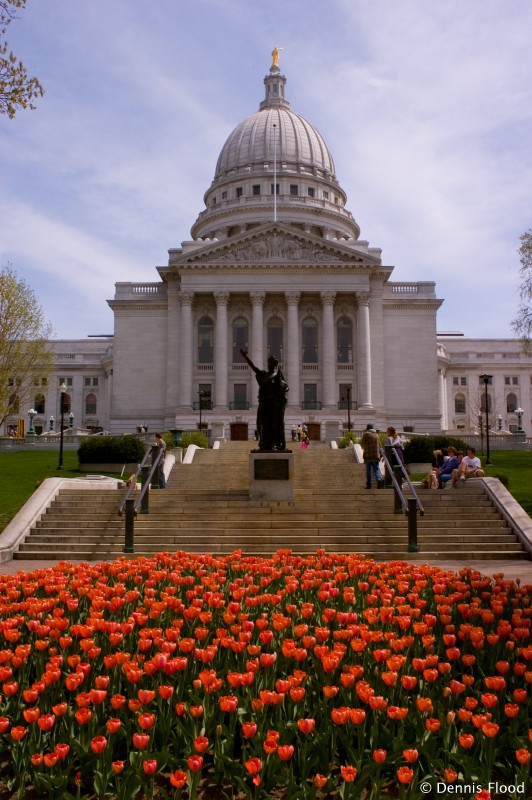 Wisconsin State Capitol Building in Spring