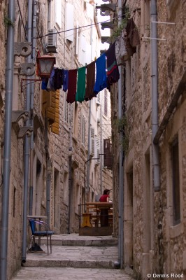 Air Drying Laundry in an Alley