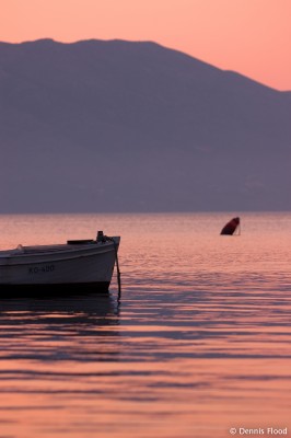 Wooden Boat at Sunrise