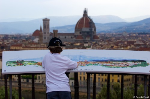 Boy Overlooking Florence, Italy