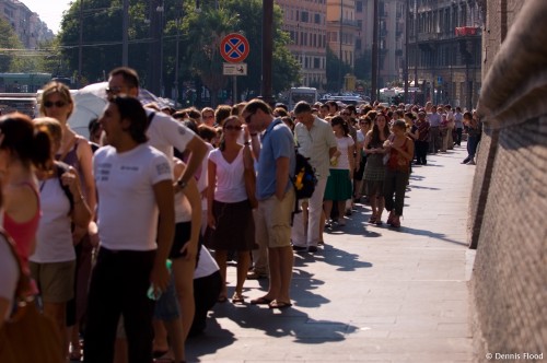 Crowd Outside Vatican Museums