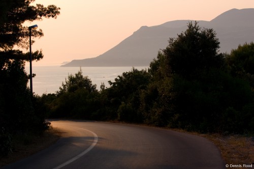 Empty Curving Road