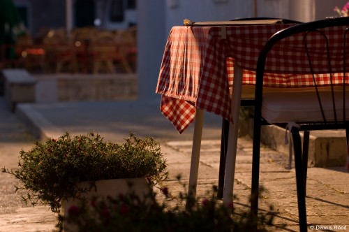 Empty Outdoor Restaurant
