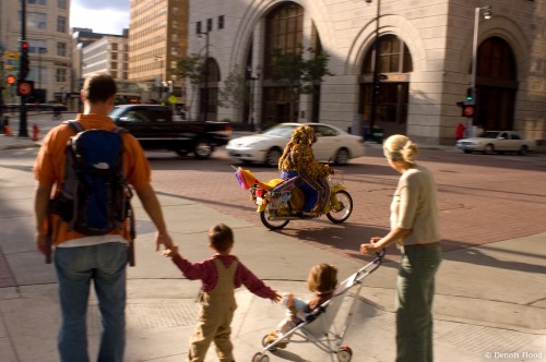 Family and a Human Dog