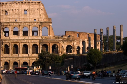 Rushhour Traffic on Piazza del Colosseo