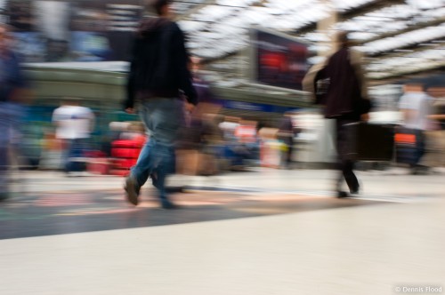 Rushing Through Waverley Station