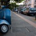 Parked Blue Vespa