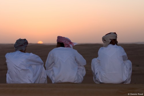 Three Omani Men at Sunset