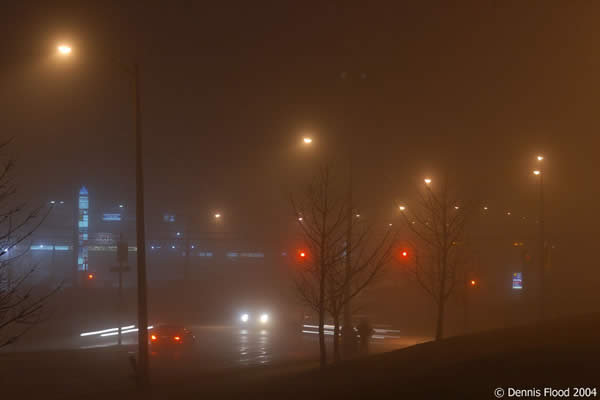 Traffic on a Foggy Night