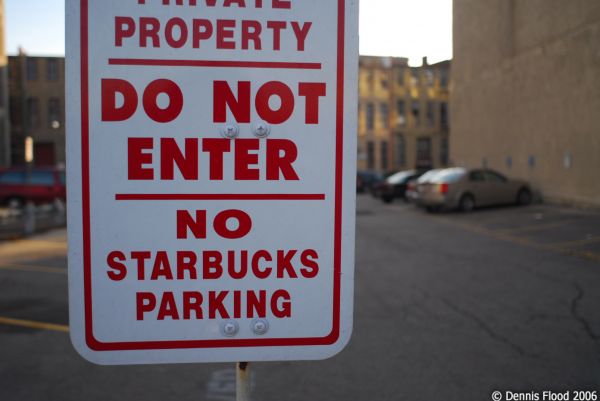 No Starbucks Parking