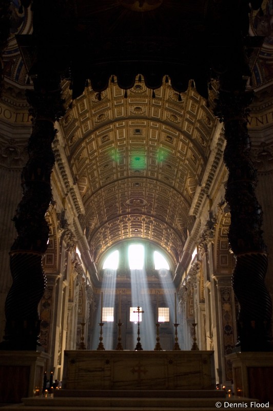 Beams of Light Inside St. Peter's Basilica