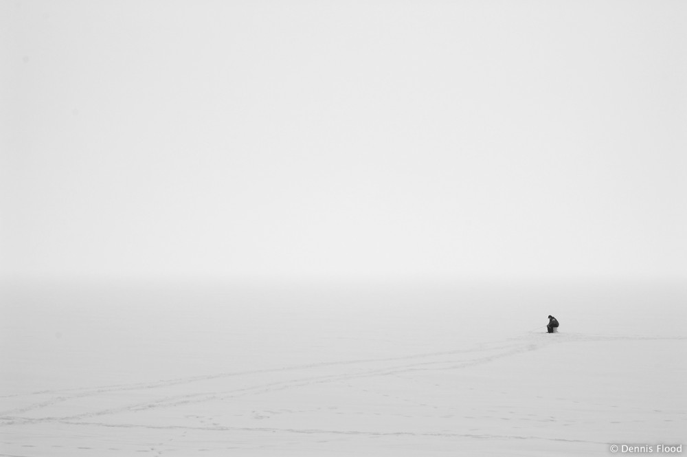 Ice Fishing in a Storm