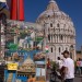 Tourists in Pisa