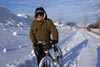 Determined Winter Cyclist