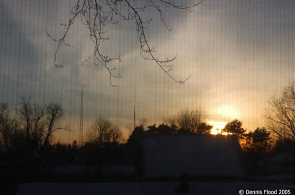 Sunset Through the Screen