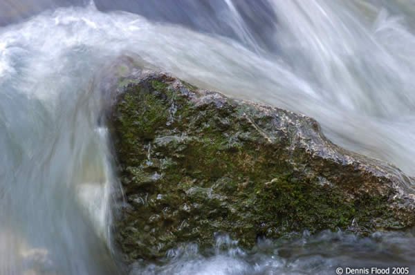 Waterfall and a Rock