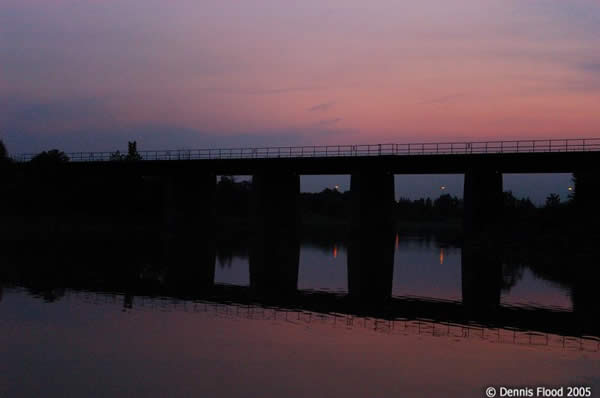 Mirror Reflection of a Railway Bridge