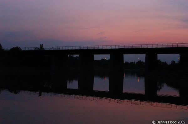Mirror Reflection of a Railway Bridge