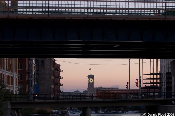 Allen-Bradley Clock Tower at Dusk